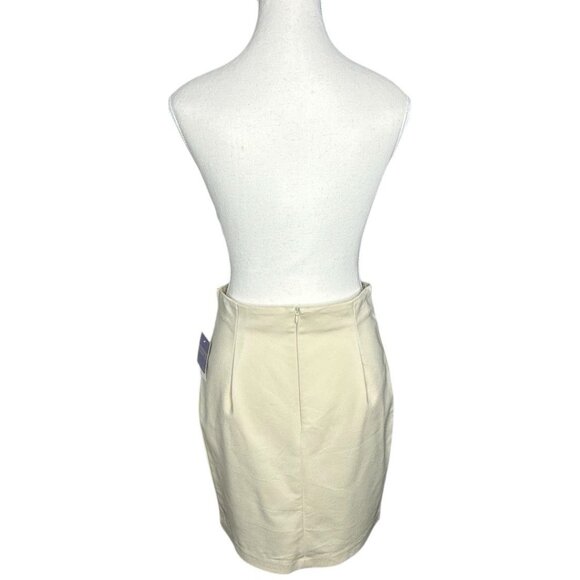 Vivienne‎ Tam Women's NWT Butterfly Beige Minimalist Pencil Skirt 6P/W28 - Picture 4 of 13